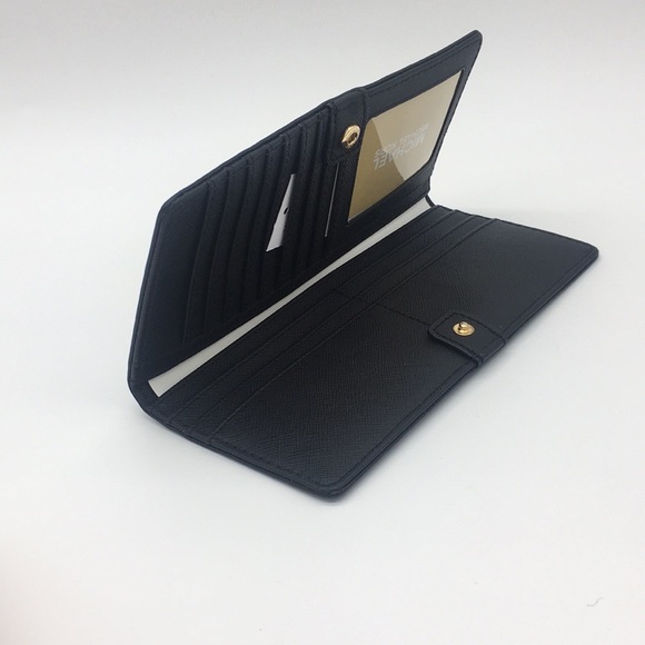 Michael Kors Jet Set Flat Slim Bifold Wallet Black - Picture 7 of 8